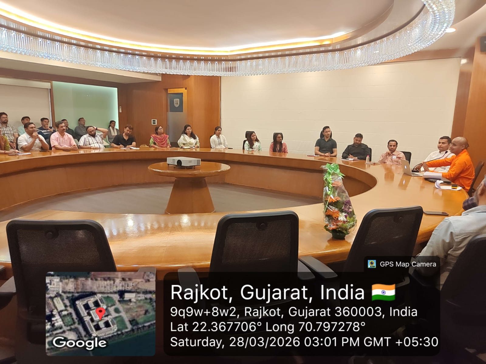 Deans and Heads of Departments of Marwadi University at the Gita for Professional Well-being session in Rajkot